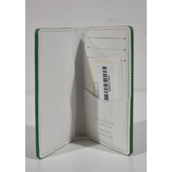Louis Vuitton Exclamation Mark Green White Monogram Logo Pocket Organizer Wallet - Picture 8 of 11